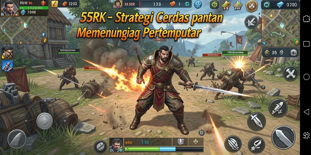 Screenshot utama 55RK menampilkan aksi strategis yang mendebarkan.
