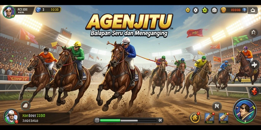 Screenshot AGENJITU menampilkan aksi balapan yang mendebarkan.