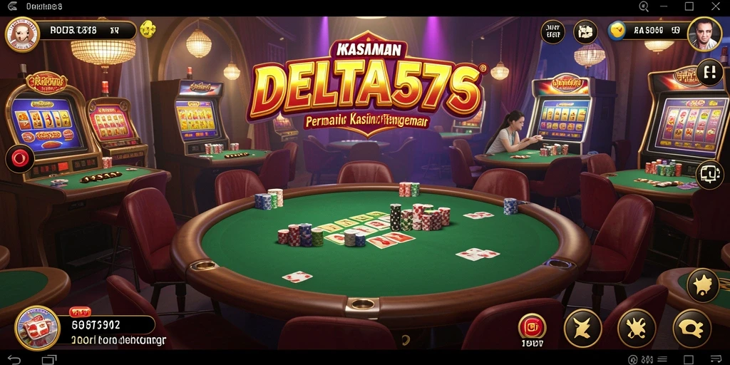Tampilan screenshot utama DELTA575 menampilkan gameplay Kasino yang menarik.