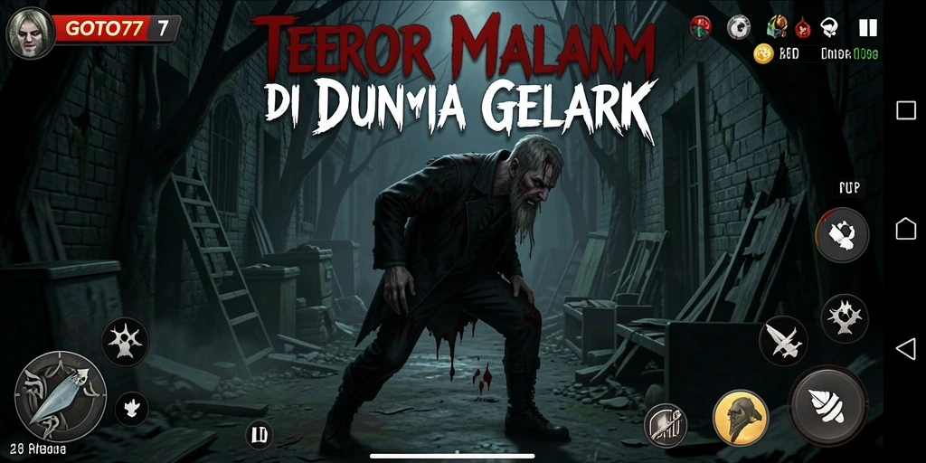Tangkapan layar gameplay GOTO77 yang mendebarkan dan mengerikan.