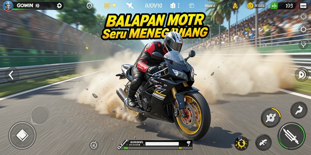 Tampilan mendebarkan dari balapan motor di GOWIN