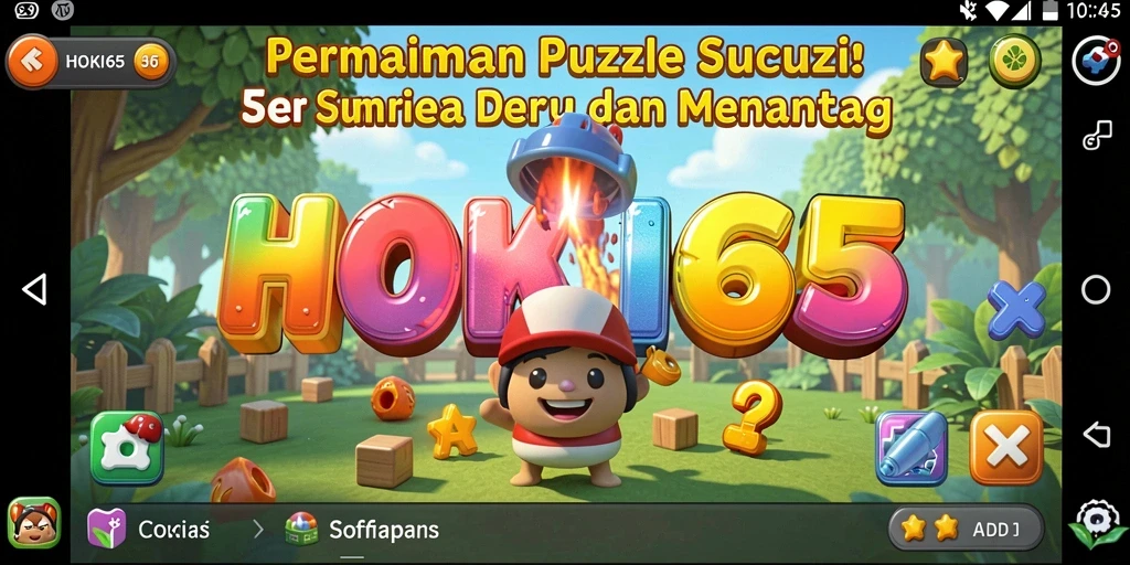 Screenshot dari gameplay HOKI65 menampilkan tantangan puzzle yang menarik.