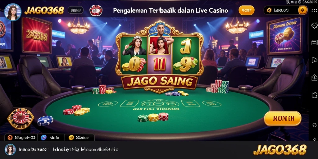 Gameplay Live Casino yang mendebarkan dan interaktif di JAGO368.