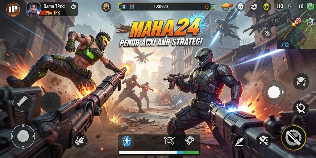 Screenshot gameplay MAHA24 yang menunjukkan pertempuran mendebarkan.