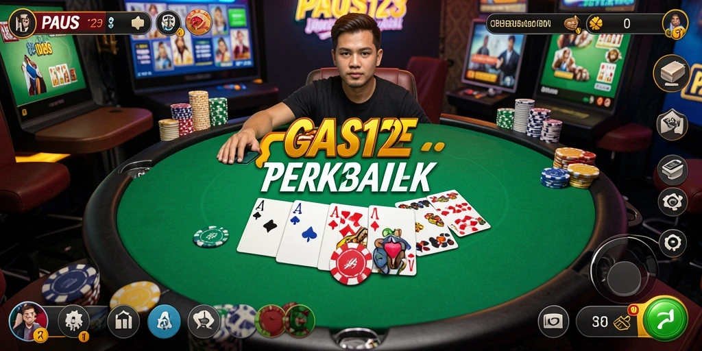 Tampilan gameplay PAUS123 yang mendebarkan dengan grafis poker luar biasa.
