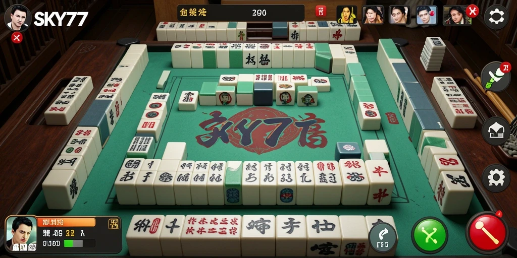 Tampilan gameplay menampilkan pencocokan ubin Mahjong yang menarik.