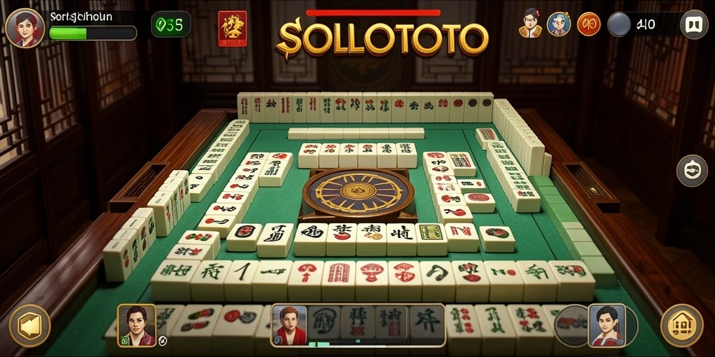 Screenshot gameplay SOLOTOTO menunjukkan aksi seru dalam permainan Mahjong.