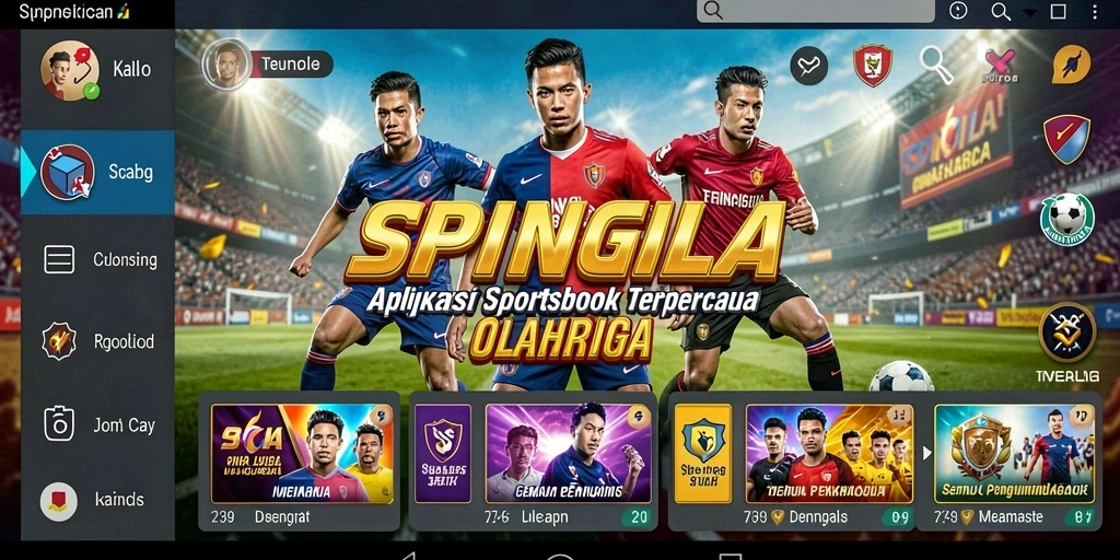 Tampilan gameplay SPINGILA saat bertaruh pada olahraga favorit.