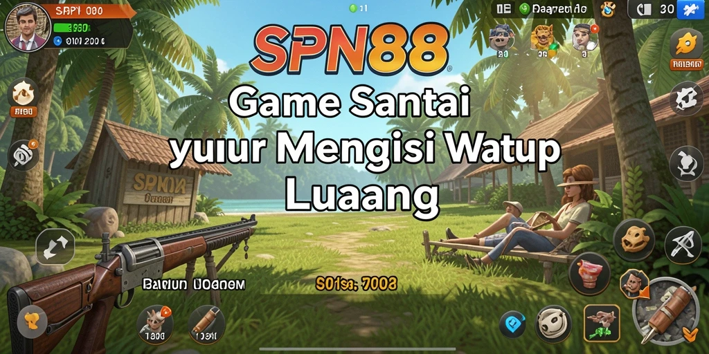 Tampilan gameplay SPN88 yang ceria dan penuh warna.
