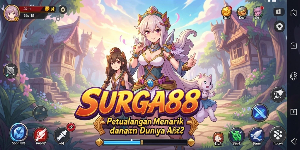Gameplay seru SURGA88 dengan karakter Anime favorit.