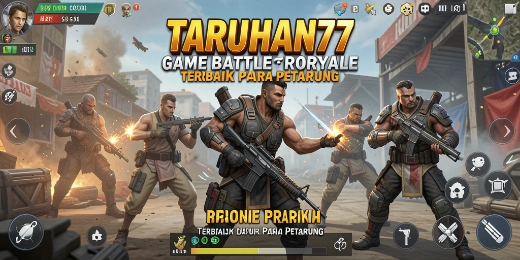 Screenshot permainan TARUHAN77 dengan aksi Battle Royale yang menegangkan.